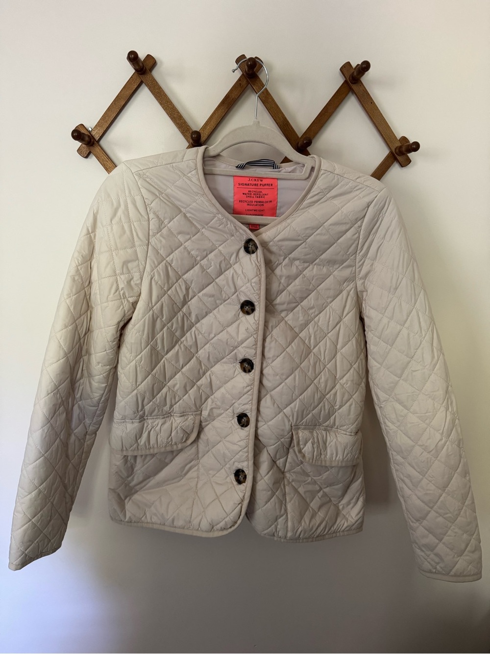 J. Crew Ivory Primaloft Signature Puffer Jacket